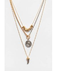 Pull&Bear - 3Er-Pack Metallisierte Halsketten - Lyst