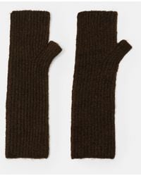 Pull&Bear - Ribbed Knit Mittens - Lyst