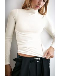 Pull&Bear - Basis T-Shirt Mit Stehkragen - Lyst