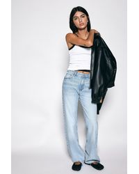 Pull&Bear - High-Waist Wide-Leg Jeans - Lyst