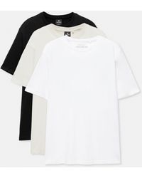 Pull&Bear - 3-Pack Of Short Sleeve T-Shirts - Lyst
