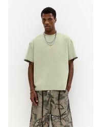 Pull&Bear - Grünes Shirt Mit Blumenstickerei - Lyst