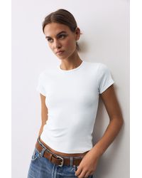Pull&Bear - Geribd T-Shirt Met Korte Mouw - Lyst