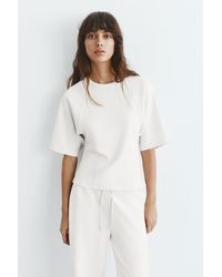 Pull&Bear - Soft Touch Short Sleeve Sweatshirt - Lyst