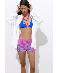 Pull&Bear - Short En Maille À Rayures - Lyst
