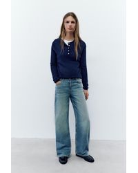 Pull&Bear - High-Waist Wide Straight-Leg Jeans - Lyst