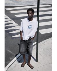 Pull&Bear - Bermuda Skater Bas Effiloché - Lyst