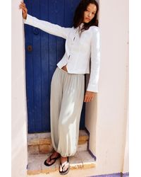 Pull&Bear - Satin Sarouel Trousers - Lyst