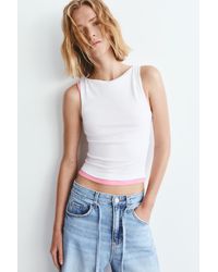 Pull&Bear - Boat Neck Tank Top - Lyst