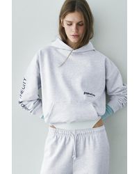 Pull&Bear - Sweat À Capuche Graphique En Daim - Lyst