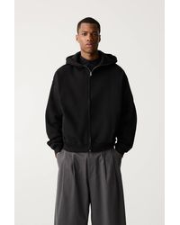 Pull&Bear - P&B Label Zip-Up Hoodie - Lyst