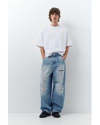 Pull&Bear - Super Baggy Ripped Jeans - Lyst