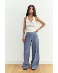 Pull&Bear - Wide-Leg Jeans With Studs - Lyst