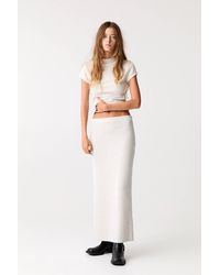 Pull&Bear - Knit Midi Skirt - Lyst