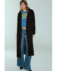 Pull&Bear - Langer Mantel Mit Gürtel - Lyst