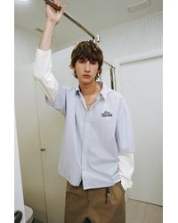 Pull&Bear - Double Sleeve Graphic Shirt - Lyst
