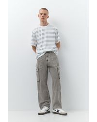 Pull&Bear - Baggy Cargo Jeans - Lyst
