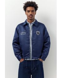 Pull&Bear - Embroidered Satin Jacket - Lyst