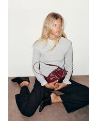 Pull&Bear - Pleated Suede Shoulder Bag - Lyst