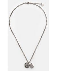 Pull&Bear - Collana Con Doppio Ciondolo - Lyst