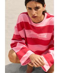 Pull&Bear - Oversize Striped Sweatshirt - Lyst