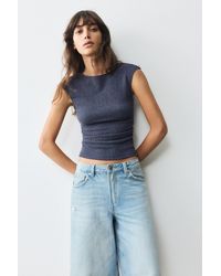 Pull&Bear - Crêpe Top - Lyst