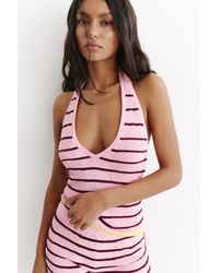 Pull&Bear - Top Halter A Righe - Lyst