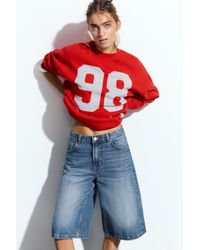 Pull&Bear - Roter Pullover Mit Sternenmotiv Und 98 - Lyst