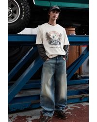 Pull&Bear - Baggy-Jeans Im Relaxed-Fit Mit Einsätzen - Lyst