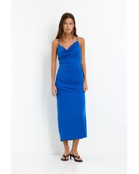 Pull&Bear - Asymmetrisches Midikleid Mit Trägern - Lyst
