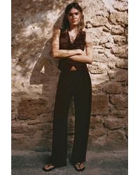 Pull&Bear - Flowing Trousers With Linen - Lyst