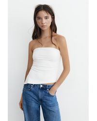 Pull&Bear - Asymmetric Bandeau Top - Lyst