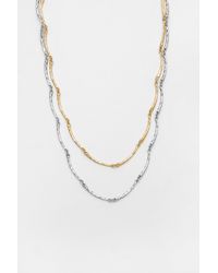 Pull&Bear - Packung Mit 2 Metallisierten Halsketten - Lyst