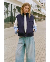 Pull&Bear - Quilted Cotton Gilet - Lyst