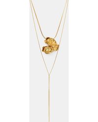 Pull&Bear - Collier Lariat Fleur - Lyst