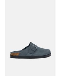 Pull&Bear - Clogs Aus Leder Mit Schnalle - Lyst