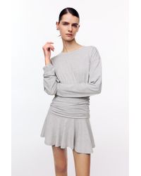 Pull&Bear - Short Gathered Dress - Lyst