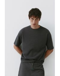 Pull&Bear - Textured Relaxed Fit T-Shirt - Lyst
