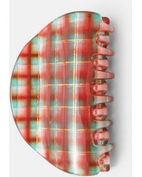 Pull&Bear - Checked Curved Hair Clip - Lyst