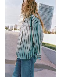 Pull&Bear - Gestreept Overhemd Met Zak - Lyst