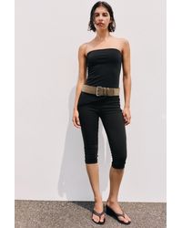 Pull&Bear - Capribroek Met Brede Tailleband - Lyst