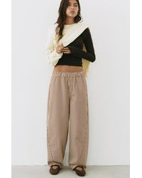 Pull&Bear - Barrel-Leg Trousers - Lyst