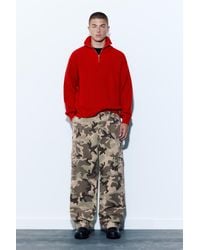Pull&Bear - Printed Cargo Trousers - Lyst