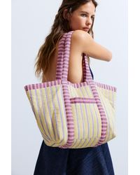 Pull&Bear - Gestreifte Shopper-Tasche - Lyst
