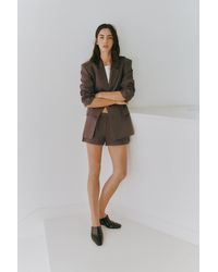 Pull&Bear - Getailleerde Blazer Van 100% Linnen - Lyst