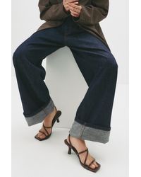 Pull&Bear - Heeled Sandals With Crossover Straps - Lyst