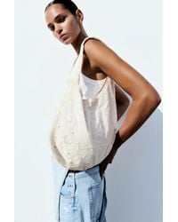Pull&Bear - Borsa Shopper Ricamata - Lyst