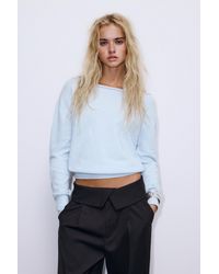 Pull&Bear - Pullover Mit U-Boot-Ausschnitt Und Weicher Haptik - Lyst