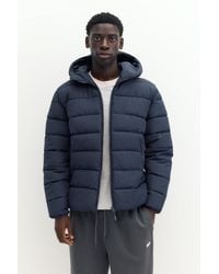 Pull&Bear - Gewatteerd Jack Met Capuchon - Lyst