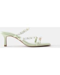 Pull&Bear - Beaded Heeled Sandals - Lyst